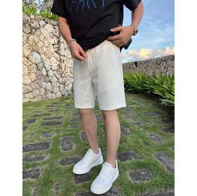 25春夏新款男士时尚宽松满天星休闲百搭四分半舒适短裤