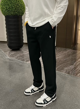 25秋季新款小马标简约舒适弹性液氨棉抗皱百搭刺绣休闲长裤9963-1