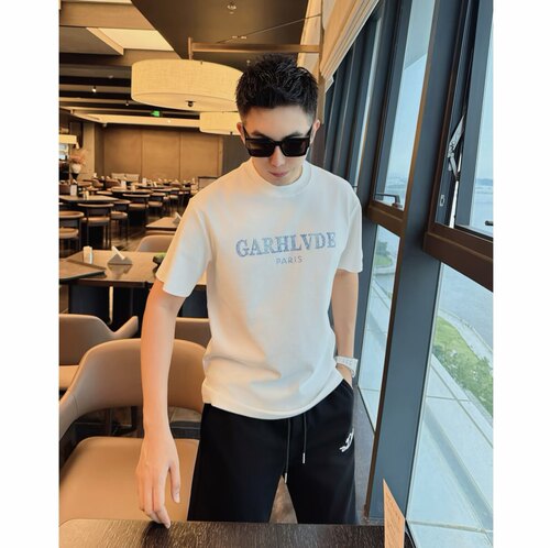MMMENS蓝色眼泪26夏日定制进口奥钻闪亮男士短袖T恤轻奢衣服8282