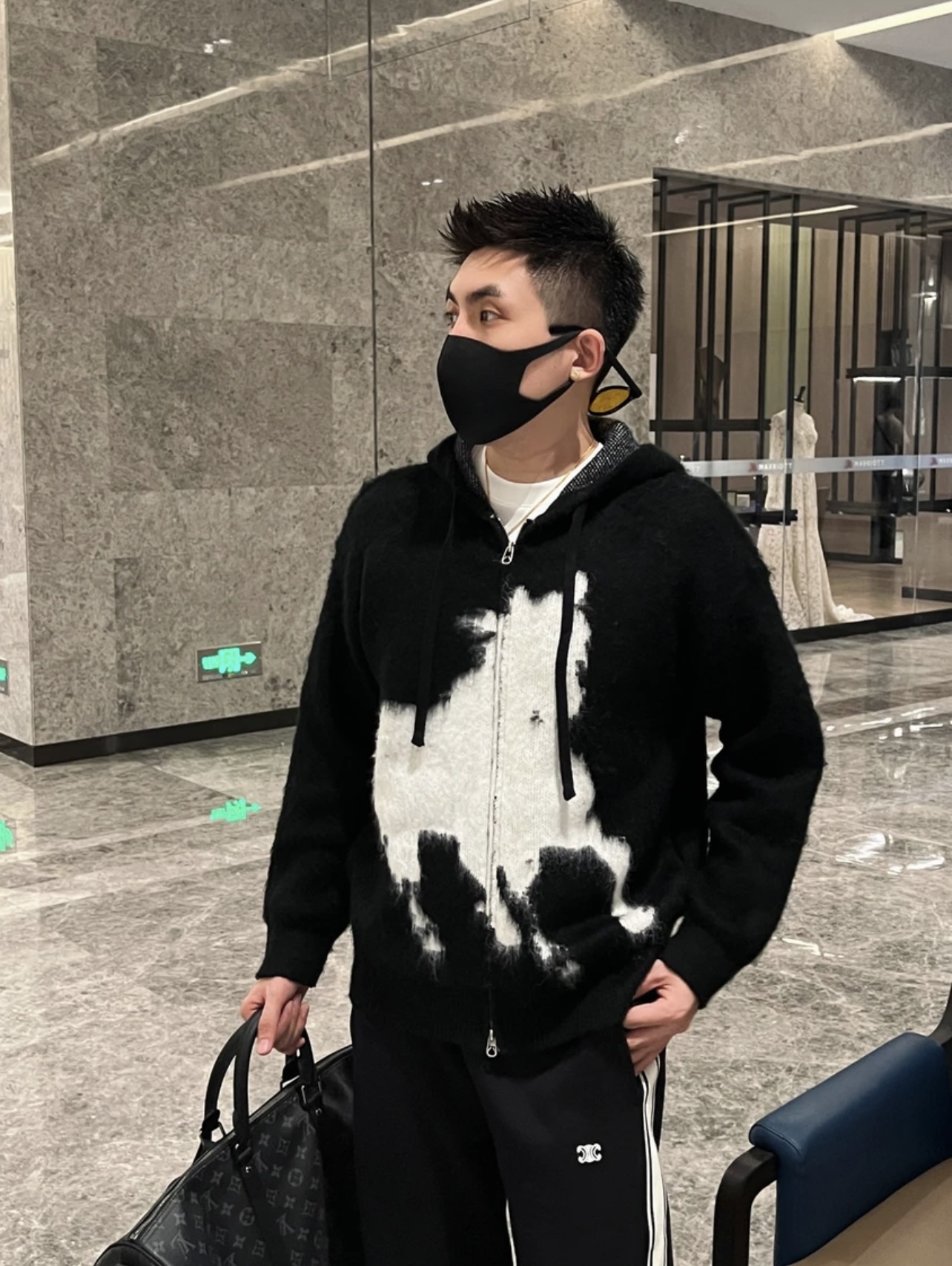 【一批白马】秋冬连帽毛衣开衫30羊毛混纺情侣男女同款潮流百搭