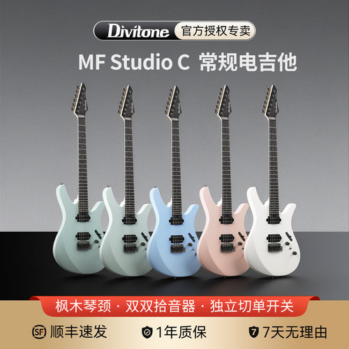 Divitone传统电吉他小双摇初学者