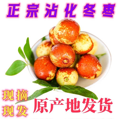 正宗沾化冬枣新鲜采摘脆甜皮包鲜冬枣5斤包邮鲜冬枣现摘先发冬枣