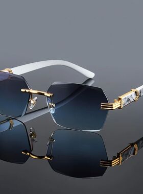 Fashion Rimless Sunglasses Men Women Populare Frameless Sun