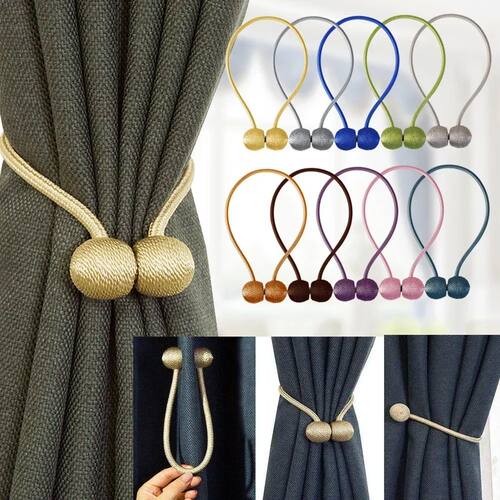 2Pcs Magnetic Curtain Tieback High Quality Clip Curtains Buc