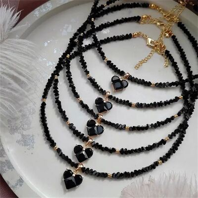 Fashion Vintage Sexy Zircon Heart Pendant Necklace For Women