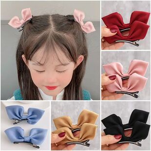 2PCS New Korean Bow Hairpins Children Sweet Cute Headwear Gi
