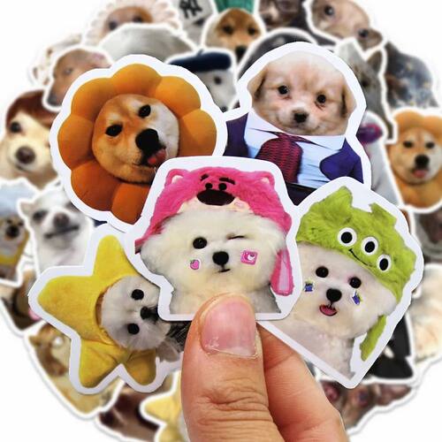 30/60/180 Funny Dogs Stickers Cartoon Cute Decals Toy Statio