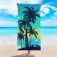 Palm Tree Pattern Beach Protection Fashion Sun Windpro Towel