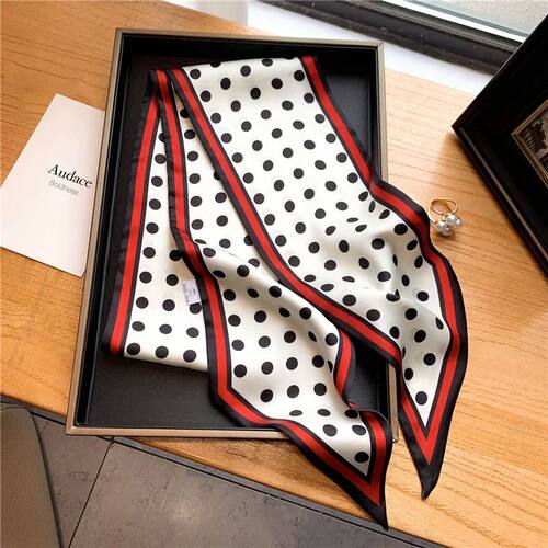 Luxury Long Silk Scarf Female Animal Horse Print Thin Narrow