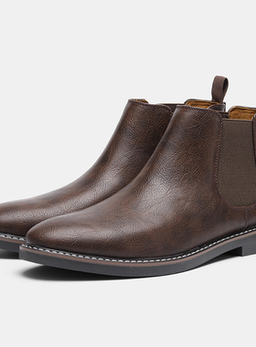 Men's Chelsea boots leather 40-46 business shoes 切尔西靴男