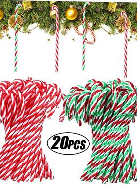 Christmas Candy Canes Acrylic Xmas Tree Hanging Twisted Crut