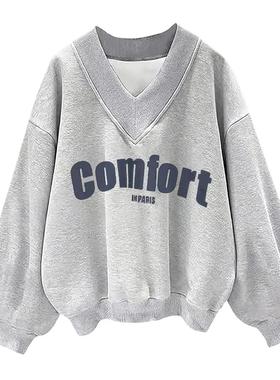 Hoodie women's loose and versatile collar top