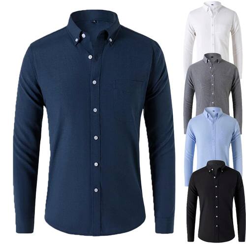 Oxford Shirts for Men Spring Autumn Formal Japanese Style Me