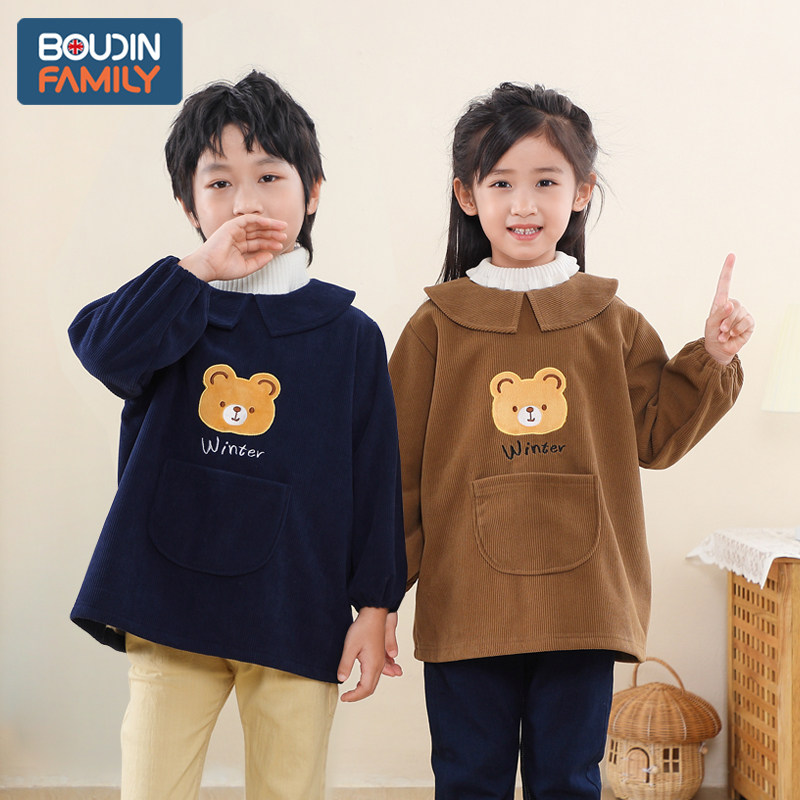 宝宝罩衣秋冬外穿灯芯绒大童男女儿童羽绒服防脏围裙婴儿洋气加绒,童装/婴儿装/亲子装,反穿衣/罩衣,淘宝优惠券,粉丝福利购,淘宝优惠卷