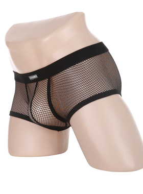 男士性感透明内裤网孔网眼四角裤镂空U凸囊袋平角裤个性特色新款