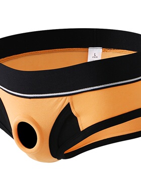 分离式性感内裤潮男特色成人情取三角裤防摩擦硅胶锁精环JJ套向上