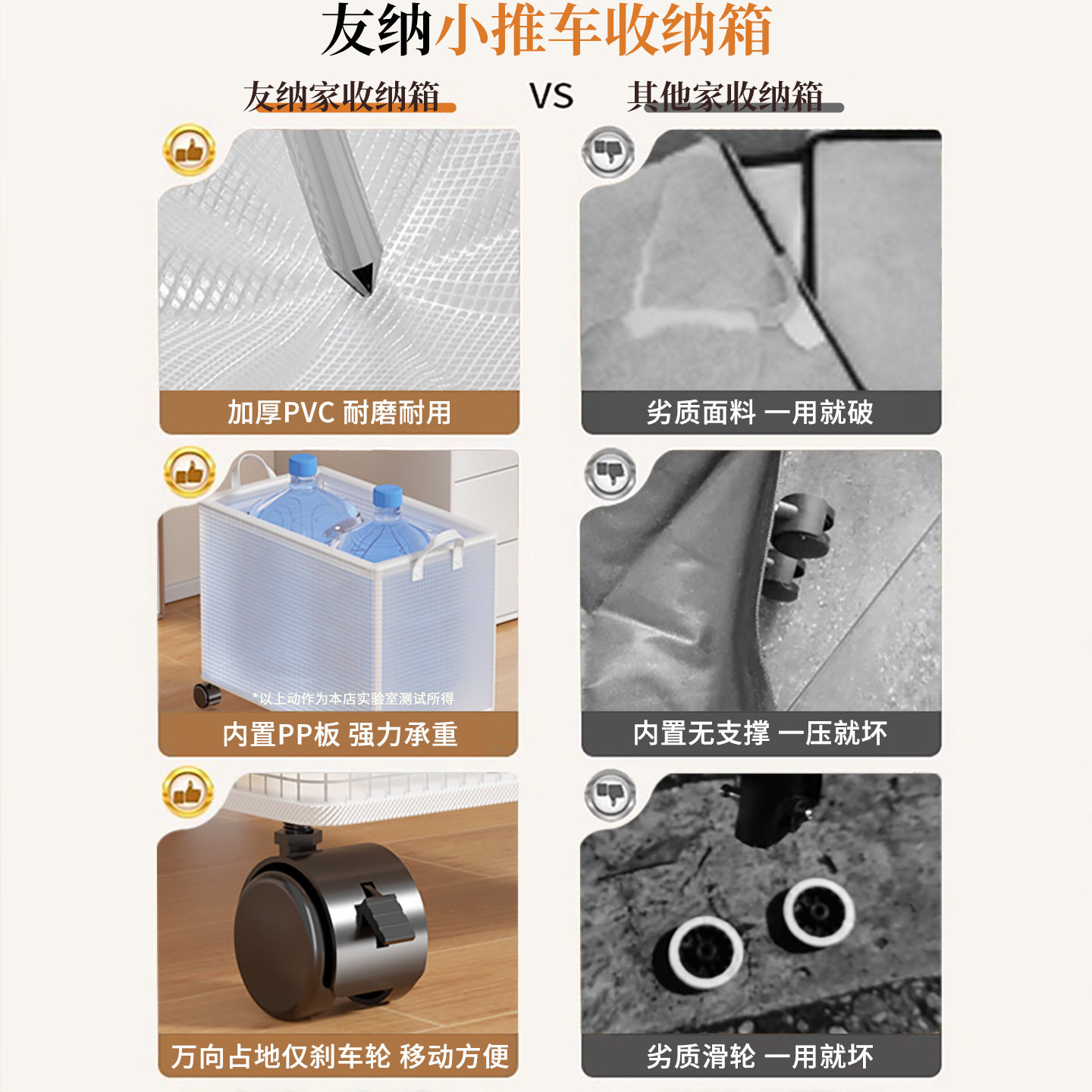 办公室桌下置物架带轮小