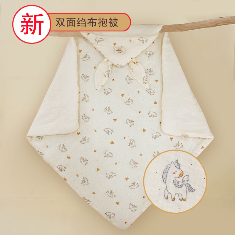 空气褶皱纱抱被纯棉纱布a