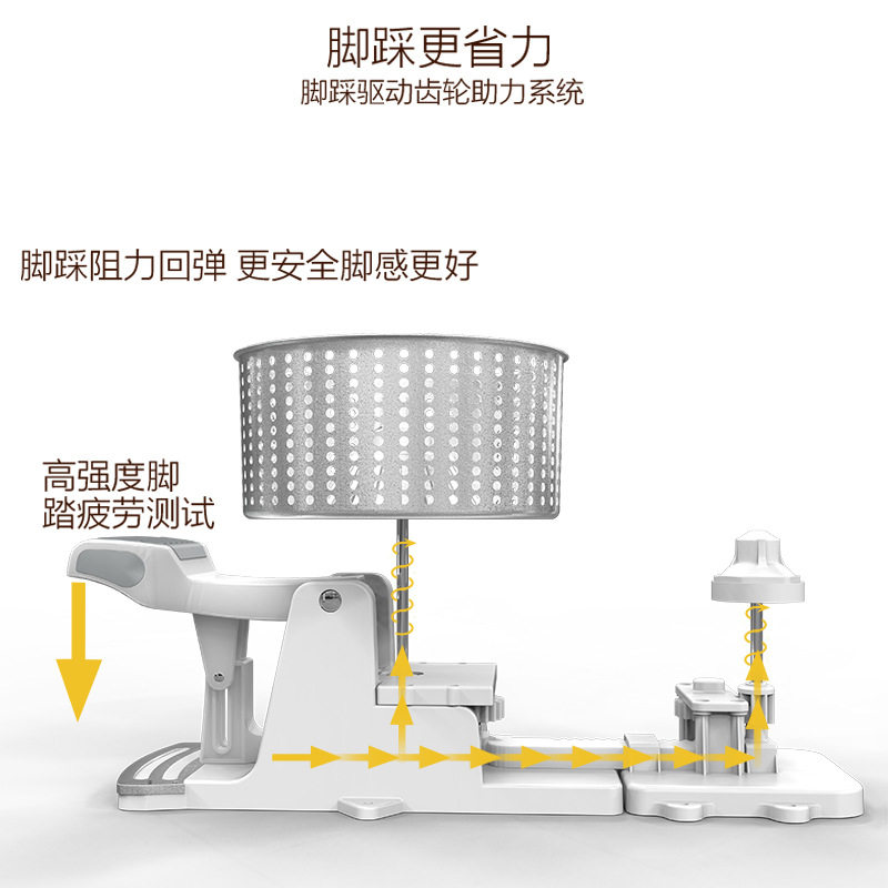 脚踩家务清洁四驱动旋转