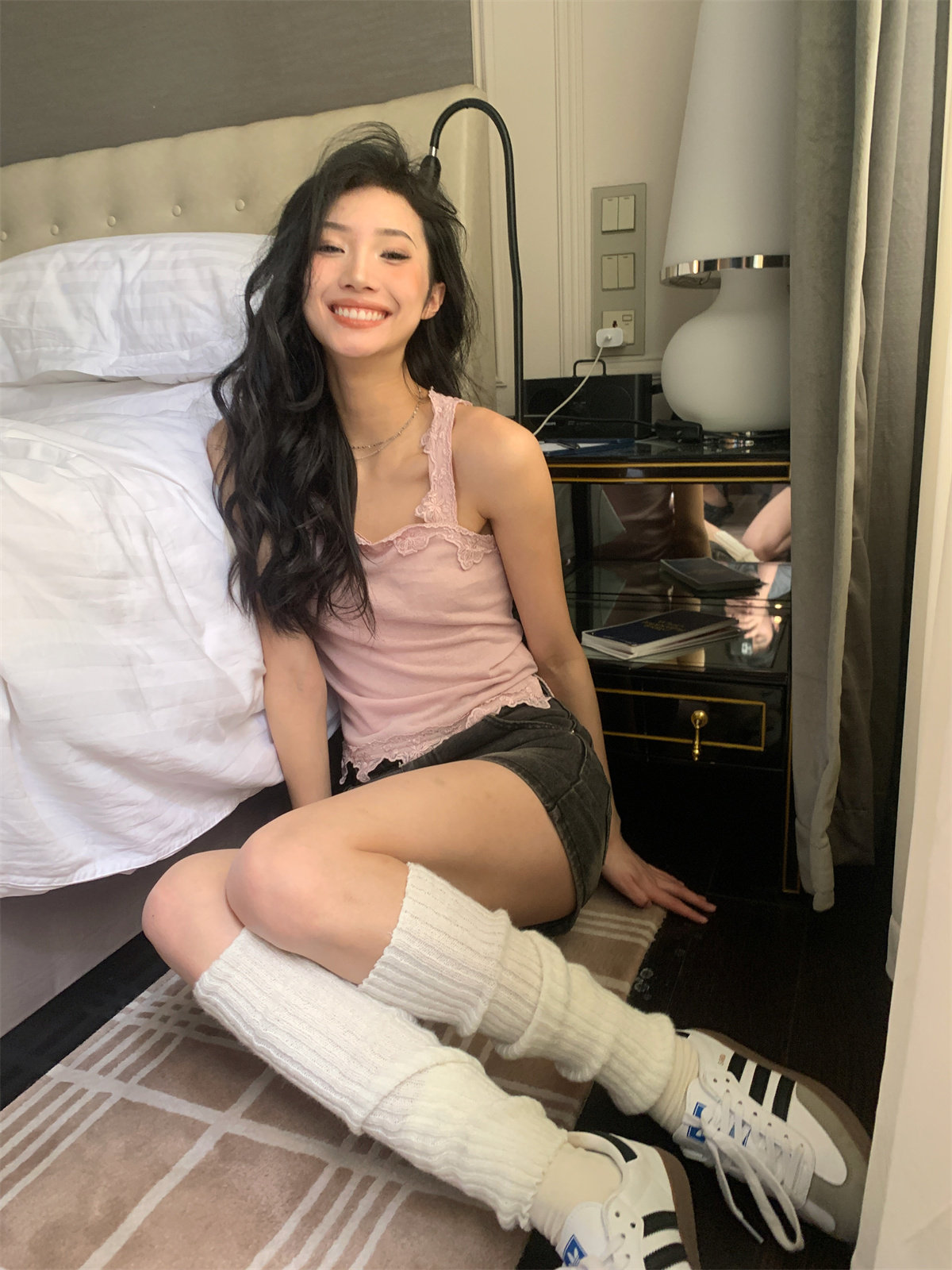 银色山坡/梦蝶琉璃 高级感蕾丝吊带背心蕾丝拼接花边内搭上衣纯欲