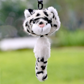 雪豹伸缩尾巴挂件包挂饰西宁野生动物园生态文创