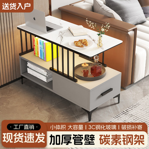 轻奢边几小推车带轮小茶几客厅沙发侧边柜可移动小桌子创意置物架