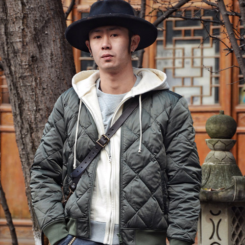 MCS飞机棒球立领鹅绒保暖羽绒服