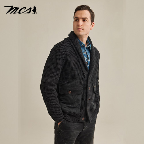 休闲高级感针织外套男