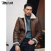 巴恩风皮衣M65战壕真皮皮衣 源自万宝路冬季 明星同款 MCS男装