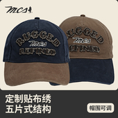 复古新款 MCS源自万宝路棒球帽男女通款 美式 百搭简约软顶百搭帽子