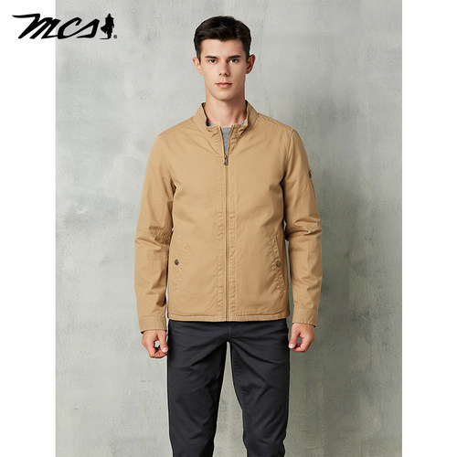 MCS源自万宝路立领合身夹克