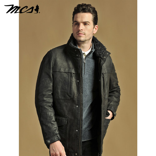 美式休闲羽绒皮衣秋冬季