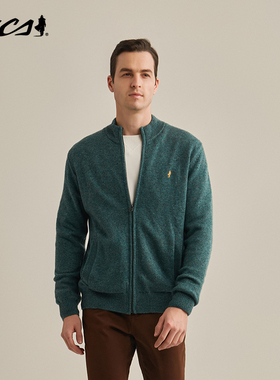 MCS男装源自万宝路秋季男士开衫外套高级感针织衫上衣毛线上衣男