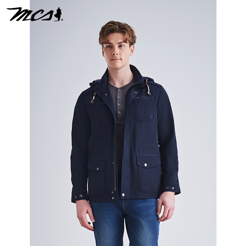 MCS男装源自万宝路秋季美式休闲潮流连帽夹克复古时尚高级感外套 - 封面
