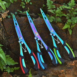 全能鹰加长款路亚钳钓鱼钳子摘钩工具鱼线剪子420不锈钢垂钓用品