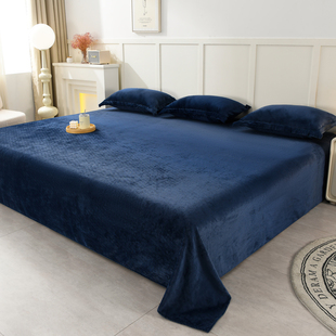 床单 牛奶绒榻榻米大尺寸3米床盖单单件加厚加绒冬季可裸睡的被单