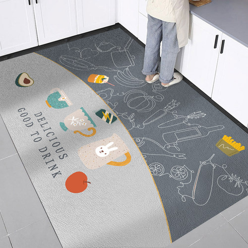 北欧厨房地垫免洗可擦支持定制