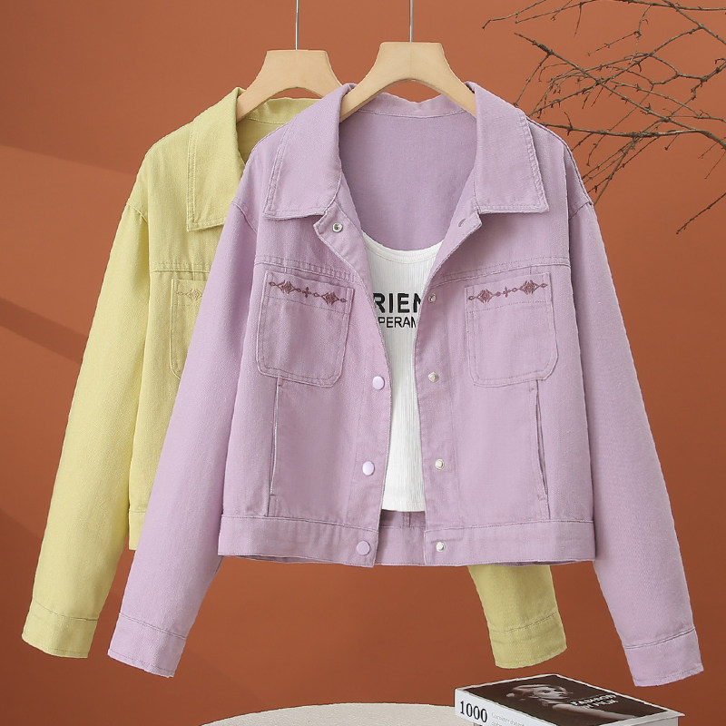 小个子翻领短款外套女春秋2026新款女装夹克外衣春季百搭休闲上衣