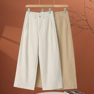 高腰九分西装裤女夏季薄款