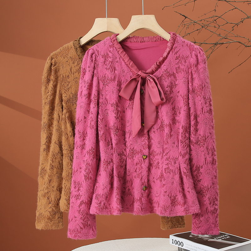 长袖蕾丝打底衫女秋季2025新款