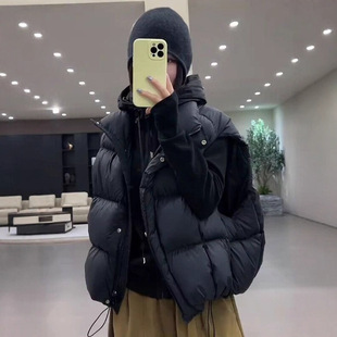 白鸭绒羽绒马甲女秋冬季2025新款高级感小个子外穿背心羽绒服外套