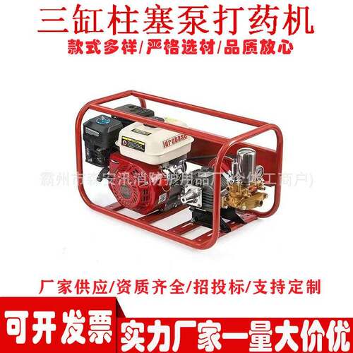 担式喷雾机器三缸柱塞泵打机压园林果树农用抽水泵