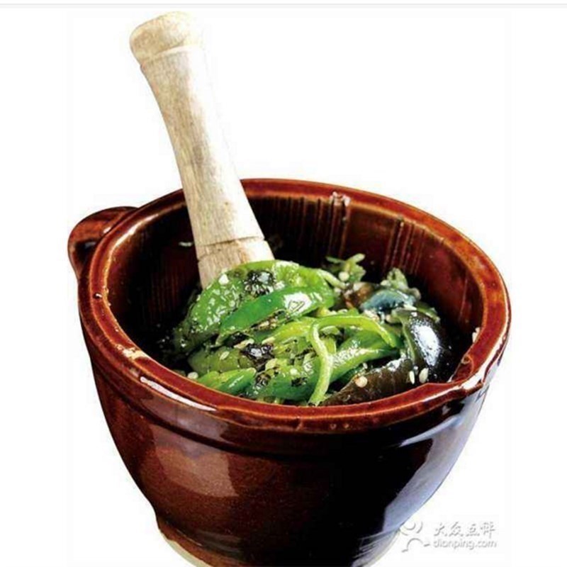 商用擂辣椒钵粗陶瓷碗家用土钵