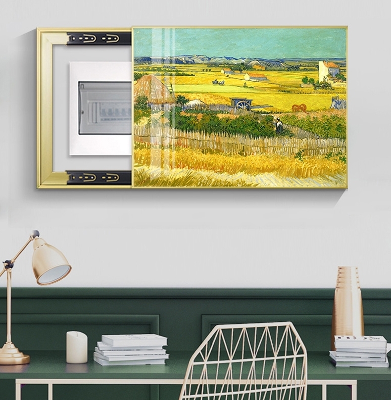 梵高简约现代风莫奈电表箱装饰画