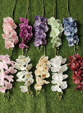 厂家批发褶皱欧式蝴蝶兰仿真花高端婚礼现场假花婚庆拱门背景桌花