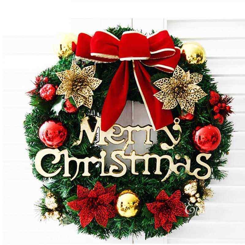 。Christmas ornament 30cm Christmas wreath simulation garlan