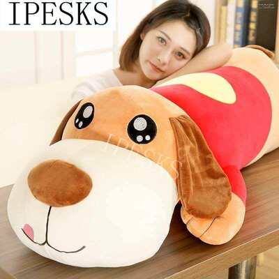 Dogs lie prone to lie prone bed long big pillow stuffed dog