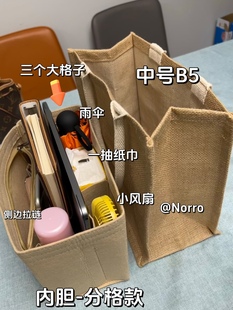 Norro自制内胆包适用于muji无印良品麻布袋A6B5A4改造DIY材料内衬