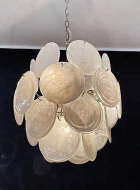 法式Murano中古穆拉诺吊灯设计师款轻奢卧室餐厅复古手工玻璃吊灯