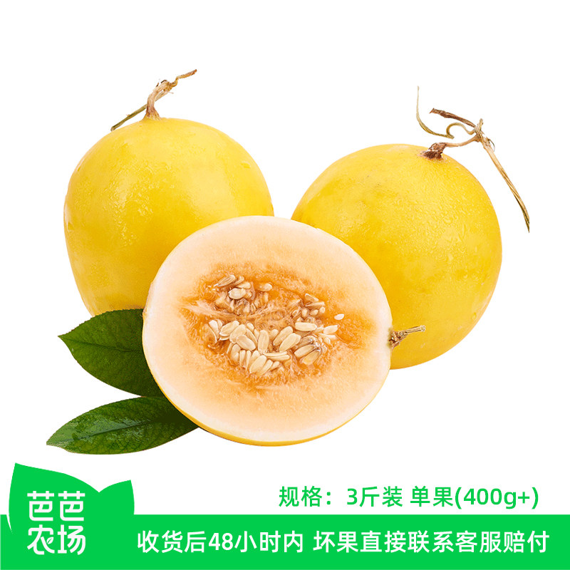 【芭芭农场】黄河蜜瓜3斤单果400g+ 香甜多汁 产地直发
